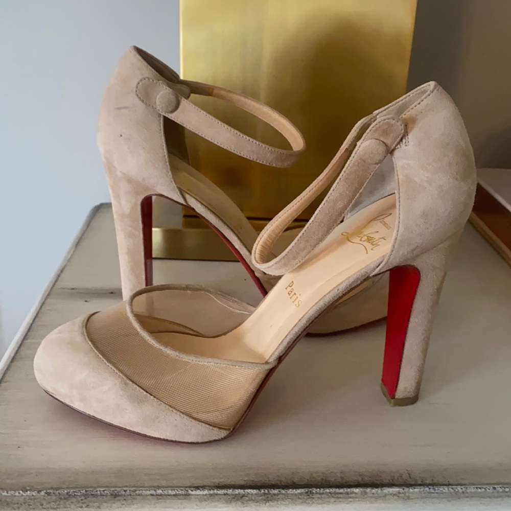 Christian Louboutin Nude Platform Heels